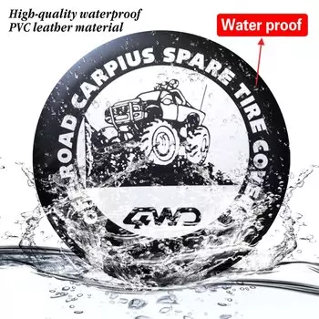 Изготовленный на заказ 14 "15" 16 "17 дюймов ПВХ сверхмощный кожаный чехол для запасного колеса, защитный чехол для автомобильных запчастей, 4WD, водонепроницаемый чехол для автомобильного колеса
