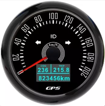 Изготовленный на заказ 85 мм GPS-спидометр для лодки, 0-160 миль в час, одометр с антенной, измеритель скорости, поездка ODO COG, водонепроницаемый для автомобиля, грузовика