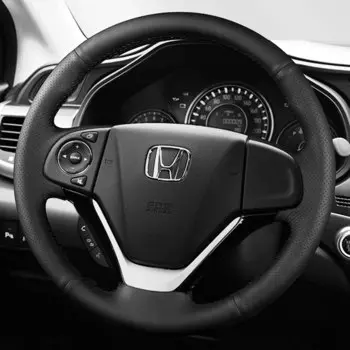 Изготовленный на заказ автомобильный чехол для оплетки рулевого колеса Натуральная кожа 100% подходит для Honda Fit CRV Crider Honda Civic Аксессуары для интерьера автомобиля
