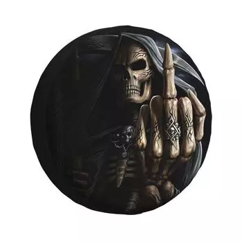 Изготовленный на заказ чехол для шин с черепом ужасов 4WD 4x4, внедорожник, готический скелет смерти, защита запасного колеса для Honda CRV 14 дюймов, 15 дюймов, 16 дюймов, 17 дюймов