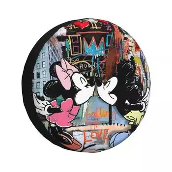 Изготовленный на заказ чехол для запасного колеса с Микки Маусом для Toyota Land Cruiser Jeep RV SUV, защитные чехлы для колес автомобиля с прицепом 14 дюймов, 15 дюймов, 16 дюймов, 17 дюймов