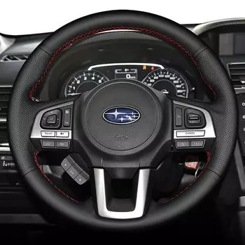 Изготовленный на заказ чехол на руль автомобиля из натуральной кожи, 100% подходит для Subaru Legacy 2016 Outback 2015 2016 XV 2016 Forester 2016