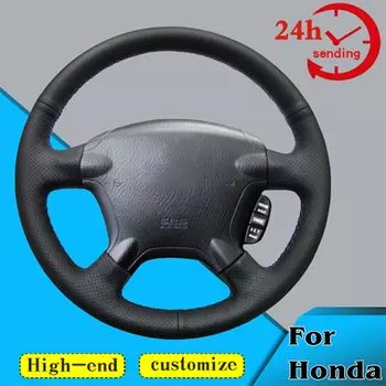 Изготовленный на заказ оплетка на руль автомобиля, удобный 100% подходит для Honda CR-V CRV 2002 2003 2004 2005 2006, аксессуары для салона автомобиля