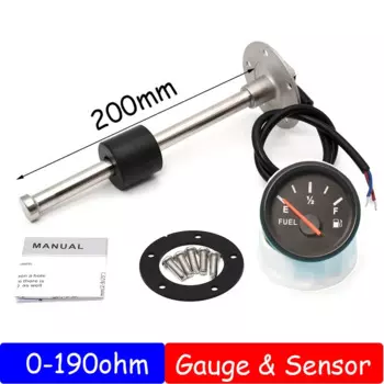 Изготовленный на заказ указатель 52 мм Датчик уровня топлива с красной подсветкой Датчик уровня топлива 0-190 Ом Индикатор уровня масла в баке Топливный индикатор для автомобиля, морской лодки