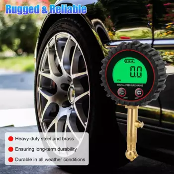 Измеритель давления в шинах, 3-255 PSI, с ЖК-дисплеем