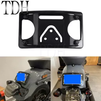 Изогнутый кронштейн для номерного знака для Harley Softail FLSTSC Deluxe FLSTN Springer Sportster FXLR FLHCS