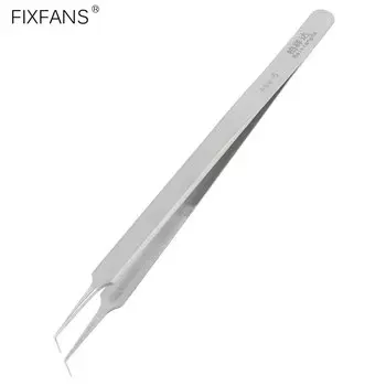 Изогнутый пинцет из нержавеющей стали длиной 16 см, ультратонкий прецизионный лабораторный пинцет с тонким заостренным кончиком для iPhone, инструмент для ремонта BGA SMD