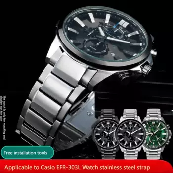 Изогнутый ремешок для часов из нержавеющей стали, 22 мм