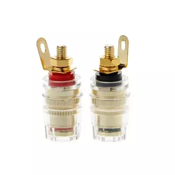 Изолированные банановые розетки 4 мм, 2 шт