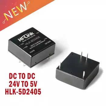 Изолированный модуль питания постоянного тока в постоянный ток 5 Вт, HLK-5D2405 24 В в 5 в 1a широкий преобразователь напряжения постоянного тока