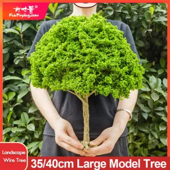 Изысканное искусственное дерево 35/40 см, миниатюрная модель 1/18 года, модель дерева, поезда, железная дорога, ландшафт, украшение для сада