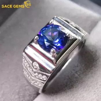 Изысканное кольцо с голубым топазом 9*9 мм с изменяемым размером