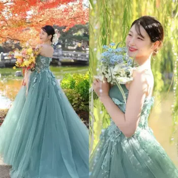 Изысканное платье без бретелек для свадебной вечеринки цветочное ДРАПИРОВАННОЕ Сетчатое индивидуальное свадебное платье-Русалка