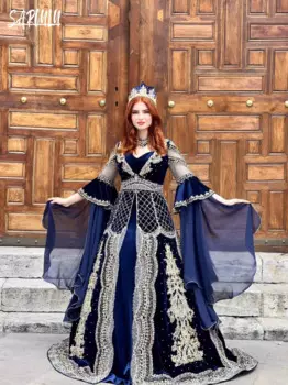 Изысканные кафтан А-силуэта вечерние платья Стильное женское платье с бисером и кристаллами винтажное женское платье Vestidos De Gala