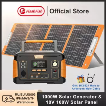 J1000PLUS 1000 Вт портативная электростанция 932Wh солнечный генератор батарея с солнечной панелью 100 вт полный комплект для дома
