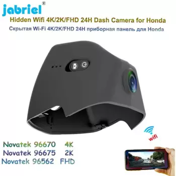 Jabriel Ultra HD 2K 4K Автомобильный видеорегистратор EDR 2160P Авто Wi-Fi 24H Видеорегистратор для Honda Civic 240TURBO CVT 2022 2023