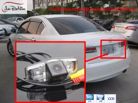 JanDeNing для Honda Accord US 2008-2012 HD CCD Автомобильная камера заднего вида для парковки/резервная камера заднего вида/Водонепроницаемая подсветка номерного знака OEM