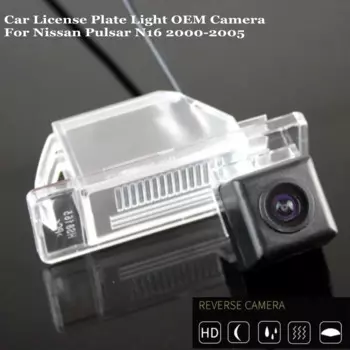 JanDeNing HD CCD автомобильная парковочная камера заднего вида/запасная камера заднего вида Водонепроницаемая подсветка номерного знака OEM для Nissan Pulsar N16 2000-2005
