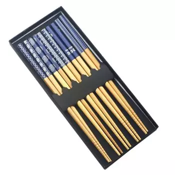 JANKNG Бамбуковые палочки для еды 5 пар