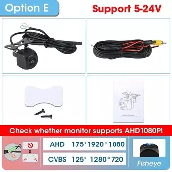 Jansite 175 ° AHD 1080P Автомобильная камера заднего вида, объектив «рыбий глаз», супер ночное видение, Система помощи при парковке для Android, радиомонитор