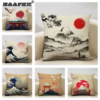 Чехол для подушки HAAFKK Mount Fuji 45x45 см