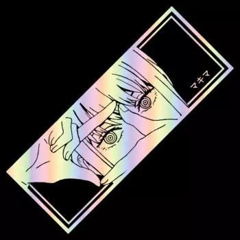 Японские аниме-наклейки для девочек JDM, стиль бампера, автомобильная наклейка, всепогодные голографические наклейки, автодекор для лобового стекла, окна