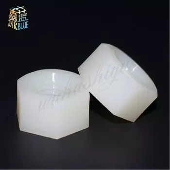 JARBLUE нейлоновые шестигранные гайки DIN934 M2 M2.5 M3 M4 M5 M6 M8 50 шт