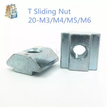 JARBLUE Т-образные скользящие гайки M3 M4 M5 M6 для алюминиевого профиля 2020