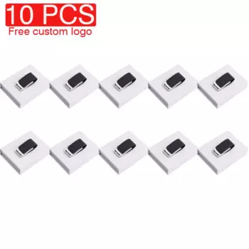 JASTER 10 шт./лот USB-флеш-накопитель 128 ГБ с бесплатной цветной печатью логотипа Белый кожаный флэш-накопитель Белый черный ящик Memory Stick U-диск