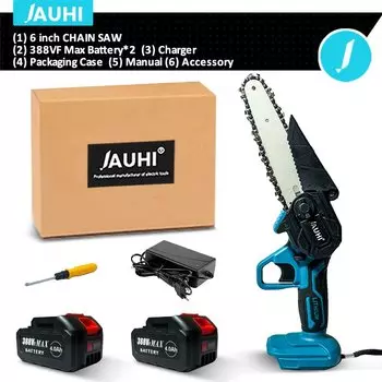 JAUHI Аккумуляторная цепная пила 6 дюймов для Makita 18В
