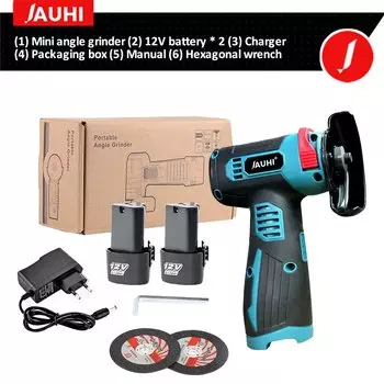 JAUHI аккумуляторная угловая шлифовальная машина 12В 19500об/мин