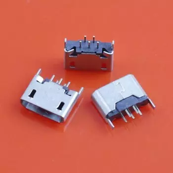 JCD 20 шт. вертикальный мини-разъем MICRO USB 5-контактный гнездовой разъем 180 градусов прямой разъем для зарядки вилка питания USB-разъем