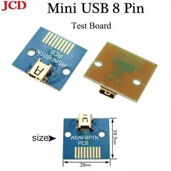 JCD 5-контактный 8-контактный 10-контактный разъем мини-USB типа «мама» со штекером 2,54 мм MINI 5-контактный разъем 5p типа «мама» переходник