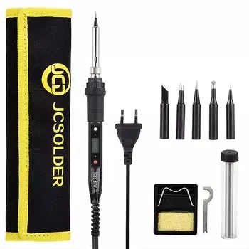JCD 80W паяльник набор ЖКД дисплей регулируемая температура 220В с паяльной пастей наконечник железа набор сварочных инструментов