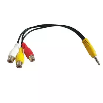 3,5 мм к Jack 3, кабель RCA, видеокомпонент, AV-адаптер, кабель для телевизора TCL, красный, белый и желтый, гнездо