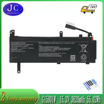 JCLJF 15,2 V 55.02WH G15B01W Аккумулятор для ноутбука Xiaomi Gaming15.6 ''i5 7300HQ GTX1050 GTX1060 1050Ti 171502-A1 171502-AM
