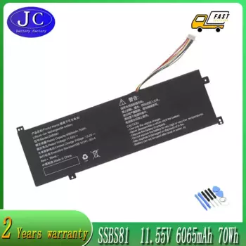 JCLJF Новый SSBS81 Аккумулятор для ноутбука Mechrevo 10 16 Pro Code01 2022 Edition 2023 R5 планшетов ПК 16HD-5BB6U 11,55 в 70 Втч