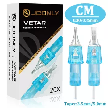 JCONLY VETAR иглы для тату-картриджей 20 шт. см стерилизация безопасность изогнутая игла для татуировки Magnum для тату-машины поставки макияжа