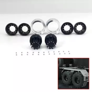 JDM 1 пара металлическая задняя двойная Ступица колеса для 1/14 DIY TAMIYAYA Радиоуправляемый Трактор модель автомобиля запчасти Радиоуправляемый трактор грузовик аксессуары TH20360