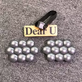 JEAZEA 20 шт. 17 мм Центральная крышка колпачков для гаек колеса инструмент для удаления колпачков для VW Golf Passat Audi A1 A4 A3 Q5 Q7 2013 2014 2015 321601173A