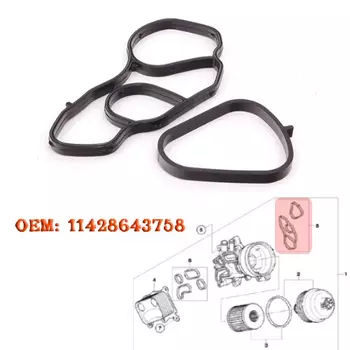 JEAZEA Масляный фильтр Кулер подставка адаптер корпуса комплект уплотнений 11428643758 для BMW Mini R56 Cooper 11668626471 11427537293