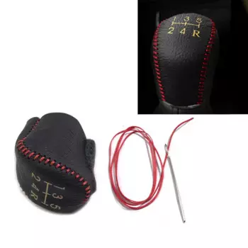 JEAZEA сшитая вручную натуральная кожа 5-ступенчатая чехол для рычага переключения передач для Ford Focus MK II III 2004 2005 2006 2007 2008 - 2014 15