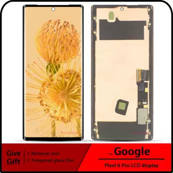 Экран 6,7 дюйма для Google Pixel 6 Pro GLUOG G8VOU GF5KQ, ЖК-дисплей, цифровой сенсорный экран с рамкой для Google Pixel 6 Pro