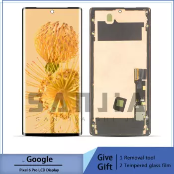Экран 6,7 дюйма для Google Pixel 6 Pro GLUOG G8VOU GF5KQ, ЖК-дисплей, цифровой сенсорный экран с рамкой для Google Pixel 6 Pro