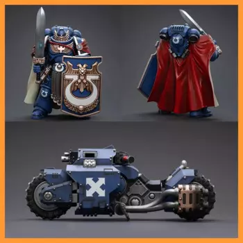 Экшн-фигурка JOYTOY Warhammer 40K JT3587 1/18, космические морские корабли, ультрамарины, Victrix Guard, ультрамарины Outriders 12,4 см, модель