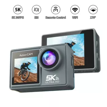 Экшн-камера с 5-кратным увеличением, 4 к, Wi-Fi, 170 °, 30 м