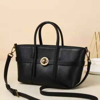 Элегантная Евро-американская винтажная женская сумка-тоут из 100% натуральной мягкой дубленой коровьей кожи, античная латунь, женская сумка