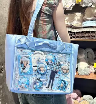 Элегантная Роскошная атласная сумка на плечо Ita, женская прозрачная сумка большой вместимости с милым бантом, осенняя сумка для демонстрации рук