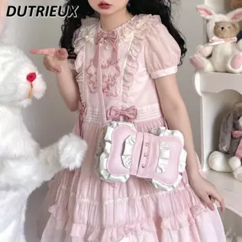 Элегантная сумка через плечо с бантом для женщин, милая сумка через плечо для девушек в стиле сладкой Лолиты, женская модная летняя Осенняя женская сумка