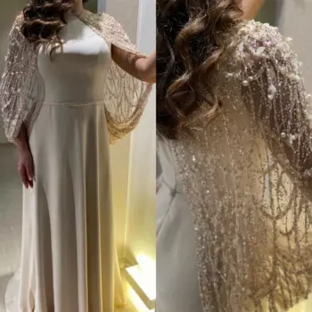 Элегантное кружевное платье Jiayigong с высоким воротником, строгие вечерние платья до пола с рукавами-крылышками, качественное женское платье